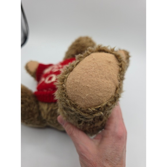 Vintage 1998 Ralph Lauren Polo Teddy Bear Red Reindeer Sweater Green Backpack - Picture 5 of 8